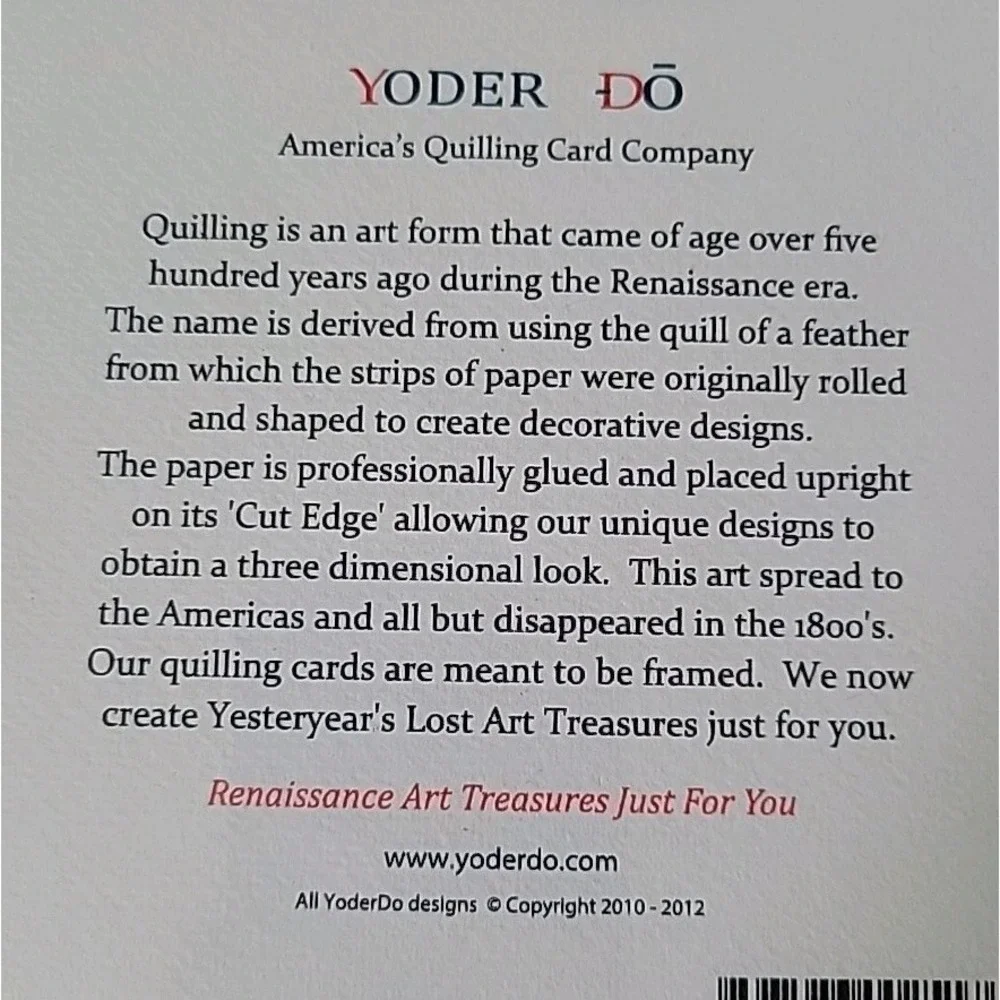 Yoder Do American Quilling Card‎ Company Framed 3D Owl Art Nature Renaissance